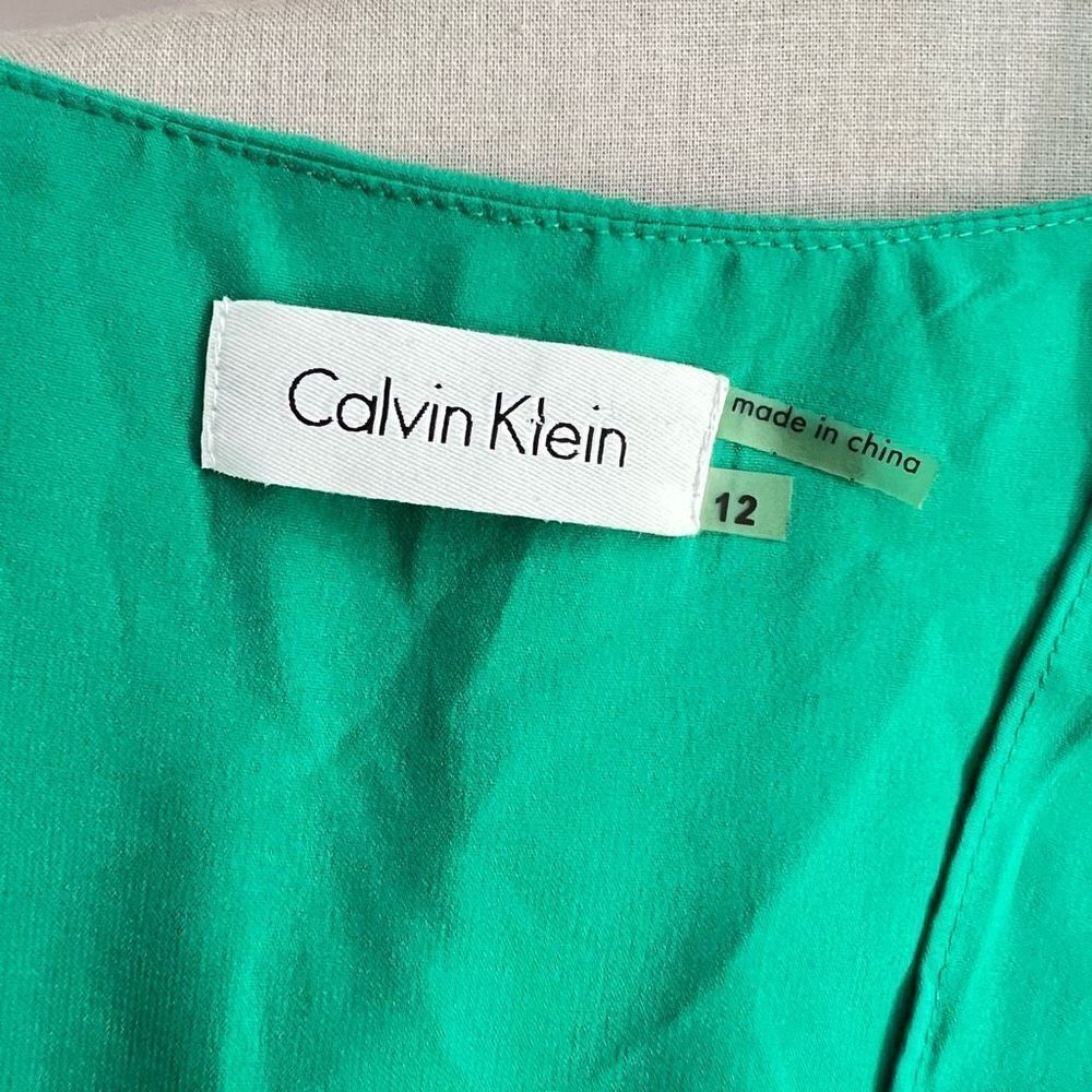 š„5 for $25 saleš„ Calvin Klein Drape Floating Top ColorāBlock Overlay Dress - Picture 6 of 8